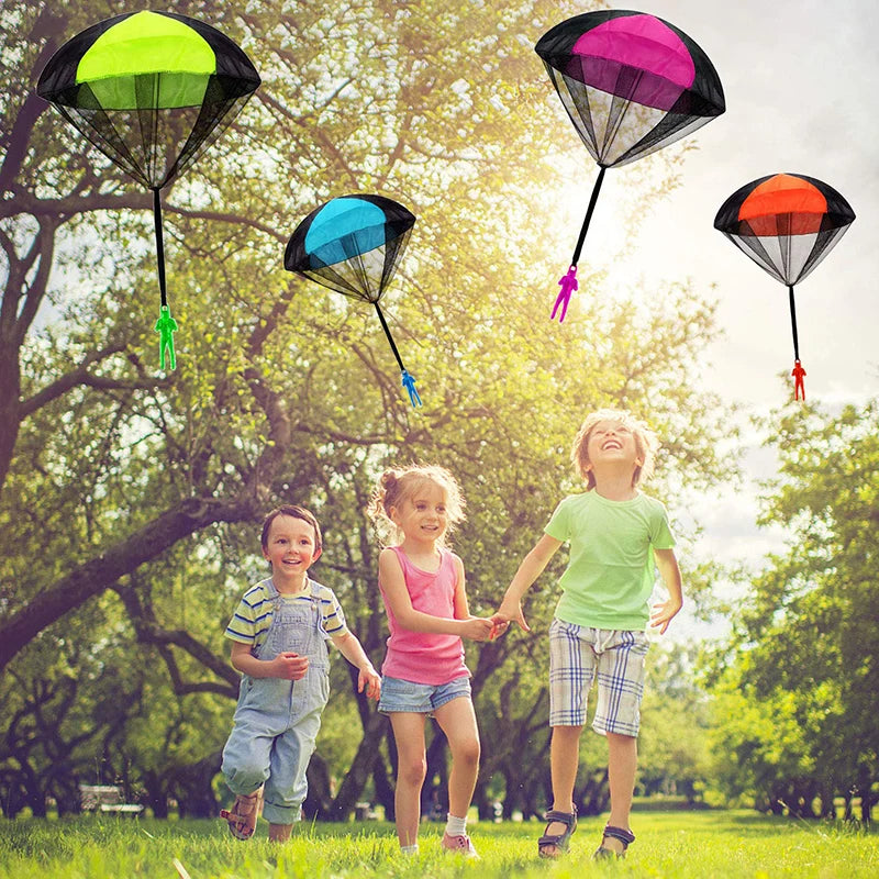 Handwerfender Mini-Soldat-Camouflag-Fallschirm für Kinder, Outdoor-Spielzeug, Spiel, pädagogischer Flugsport für Kinder