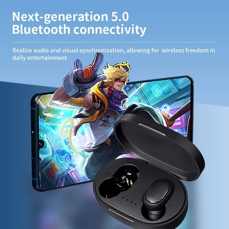 A6s Bluetooth Earphones Tws In Ear Bluetooth 50 Running Sports Stereo Buttons With Microphone Wireless Headphones