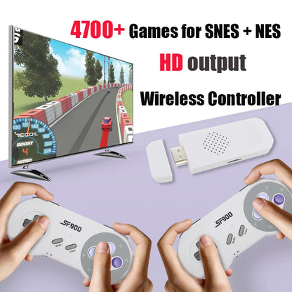 SF900 Consola for Super Nintendo 16 Bit Game Stick 4700 Retro Games HD Video Game Consoles for NES SNES Wireless Controller