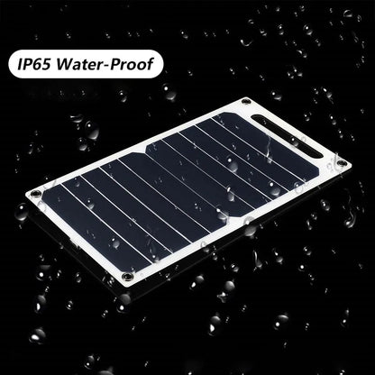 Panel Solar impermeable para exteriores, batería portátil de 30W con USB para senderismo y Camping, Banco de carga de teléfono móvil, 6,8 V
