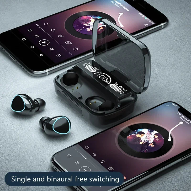 2024 TWS M10 Wireless Bluetooth Headset 5.3 Earphones Bluetooth Headphones with Mic Earbuds 3200mAh Charger Box LED Display Fone