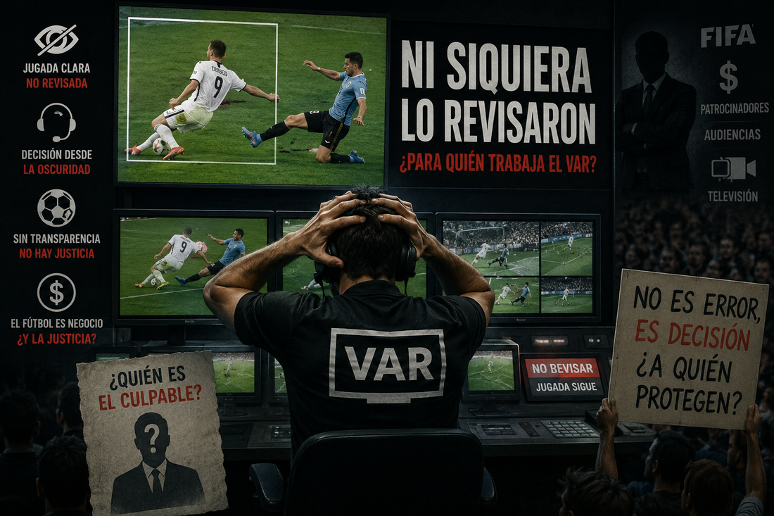 ¿Para quién trabaja el VAR? Análisis debido a la no revisión del VAR en el claro penal de España contra Uruguay
