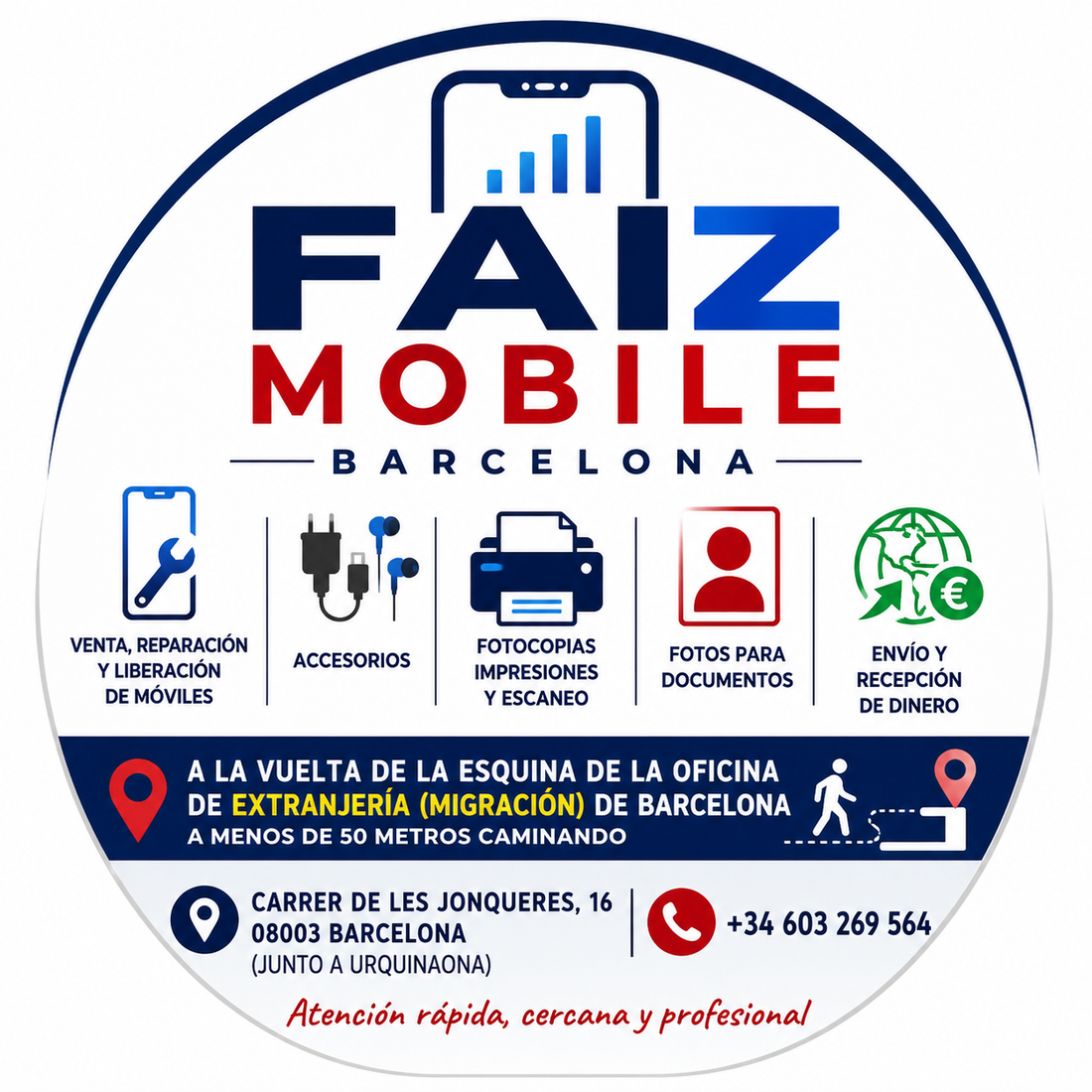 Faiz Mobile Barcelona  Telefonía, copistería y envío de dinero en el centro de Barcelona