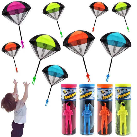 Handwerfender Mini-Soldat-Camouflag-Fallschirm für Kinder, Outdoor-Spielzeug, Spiel, pädagogischer Flugsport für Kinder