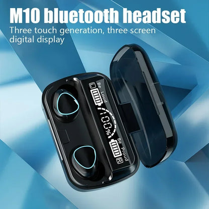 2024 TWS M10 Wireless Bluetooth Headset 5.3 Earphones Bluetooth Headphones with Mic Earbuds 3200mAh Charger Box LED Display Fone