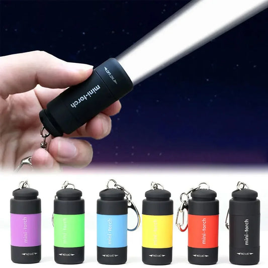STONEGO Mini-Schlüsselanhänger-Taschenlampe, USB-Aufladung, LED-Licht, Taschenlampe, wasserdicht, Schlüsselanhänger-Licht